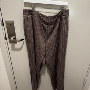 a new day Men's Brown Pinstripe Joggers